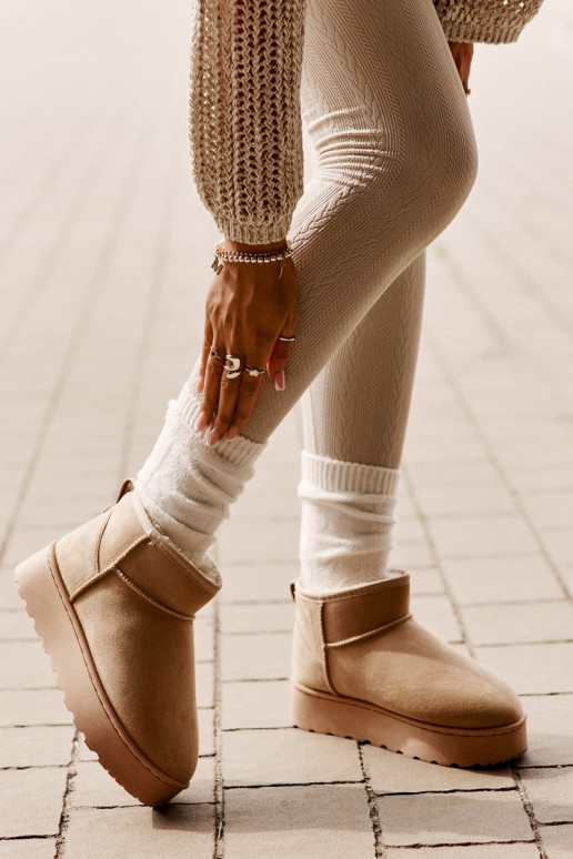 snowboots Dames met een platform om te verwarmen met bont aan de binnenkant beige kleur Xamella snowboots Dames met een platform om te verwarmen met bont aan de binnenkant beige kleur Xamella