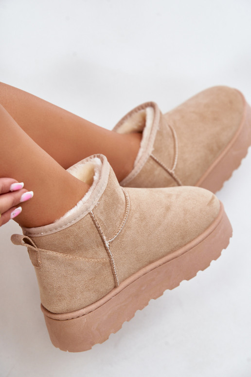 snowboots Dames met een platform om te verwarmen met bont aan de binnenkant beige kleur Xamella snowboots Dames met een platform om te verwarmen met bont aan de binnenkant beige kleur Xamella