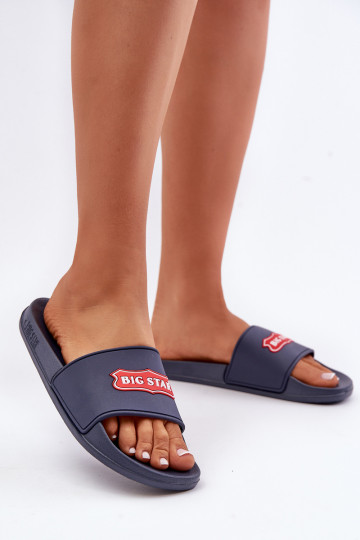 Damesslippers Big Star OO274039 donkerblauw