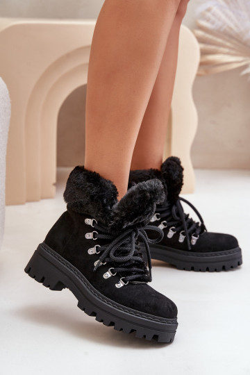 met veters schoenen Dames met bont zInart Vaminia 2