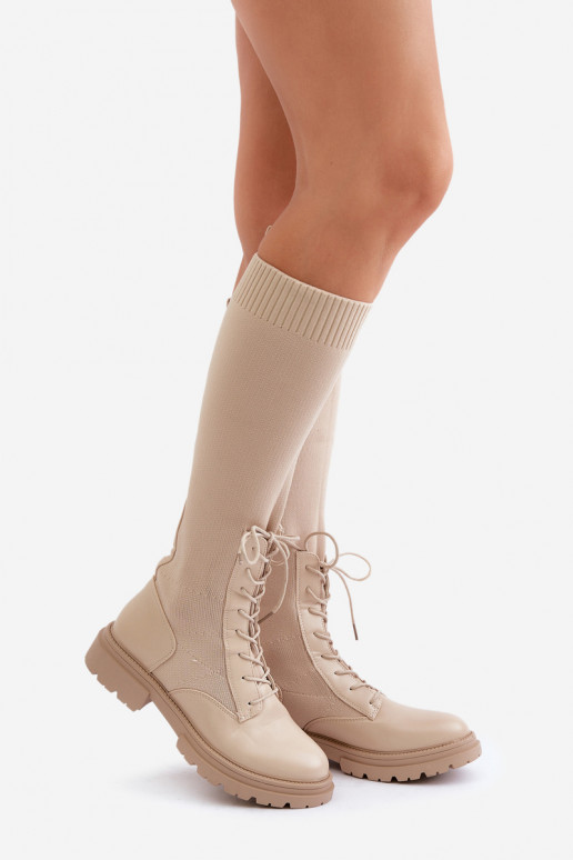 Persistent model laarzen Ze SkarpetkoIną CholeInką beige Iranel