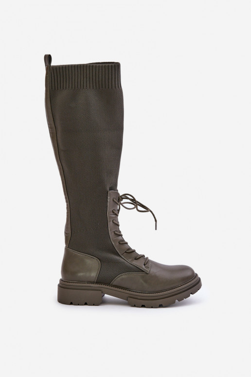 Persistent model laarzen Ze SkarpetkoIną CholeInką kaki kleuren Iranel Persistent model laarzen Ze SkarpetkoIną CholeInką kaki kleuren Iranel