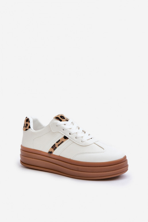 Sneakers model schoenen Dames met platform met luipaardbontpatronen Initte kleur Dravinnia Sneakers model schoenen Dames met platform met luipaardbontpatronen Initte kleur Dravinnia