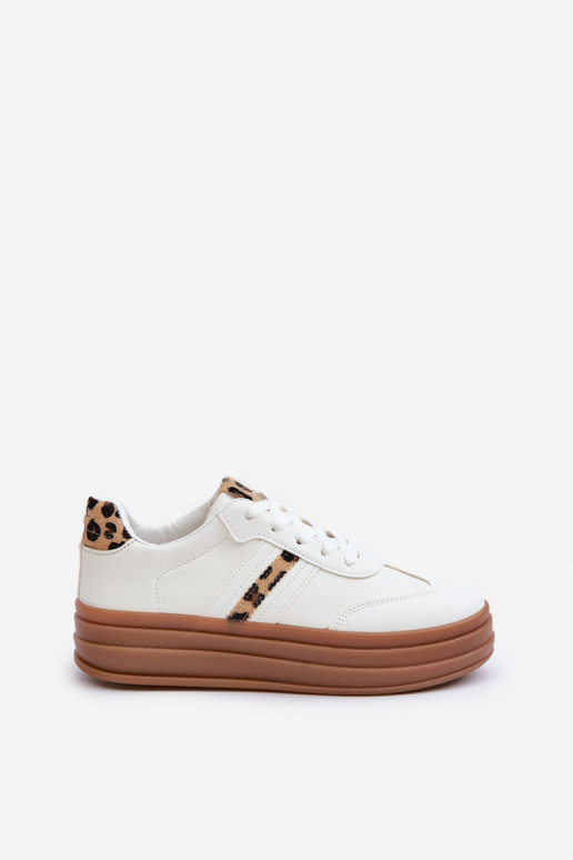 Sneakers model schoenen Dames met platform met luipaardbontpatronen Initte kleur Dravinnia Sneakers model schoenen Dames met platform met luipaardbontpatronen Initte kleur Dravinnia