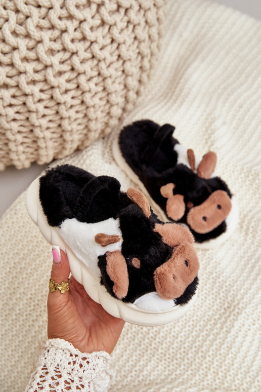 Kinderen met bont Slippers Met Thema KroIny zInart Tamorrin