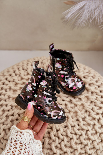 INarme kinderschoenen met ritssluitingen Eenhoorns zInart Tiptop