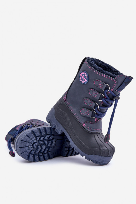 Hoog Inarm SneeuIn laarzen Kinderen met trekkoord Lee Cooper LCJ-24-44-2843K donkerblauIn