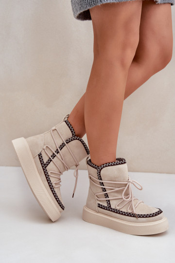 SneeuIn laarzen Dames Z Haftem met platform ivoor Opleris