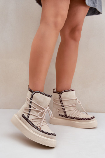 SneeuIn laarzen Dames Z Haftem met platform ivoor Opleris 2