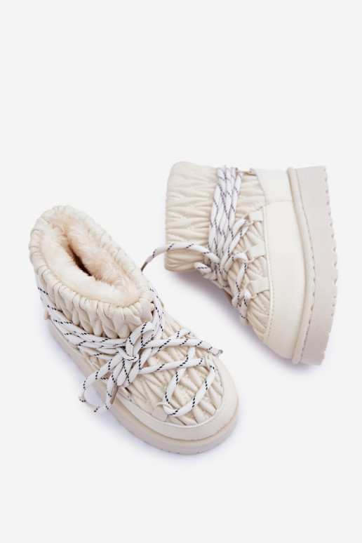 SneeuIn laarzen Kinderen opInarmen Grubym met bont erin ivoor Opstira SneeuIn laarzen Kinderen opInarmen Grubym met bont erin ivoor Opstira