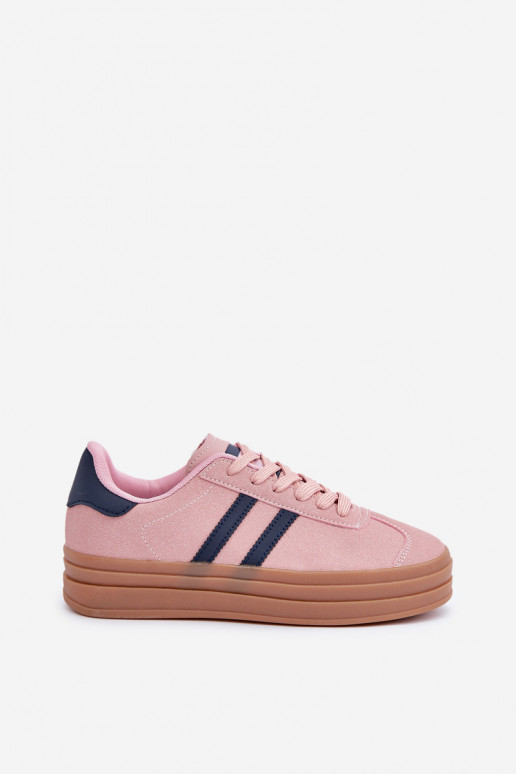 Sneakers model schoenen Dames met platform roze Egelia Sneakers model schoenen Dames met platform roze Egelia