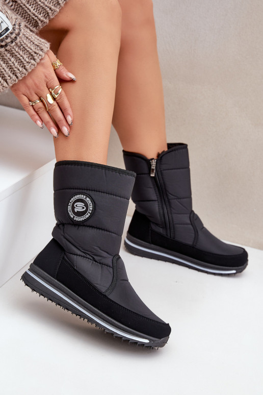 Dames sneeuwlaarzen Progress PROGJ-21-09 in zwart