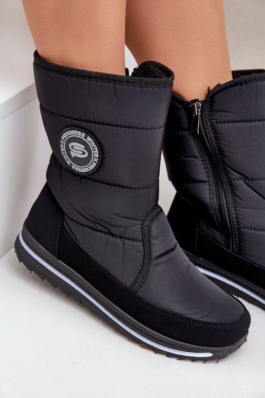 Dames sneeuwlaarzen Progress PROGJ-21-09 in zwart