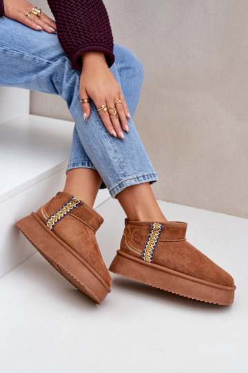 SneeuIn laarzen met platform met patronen bruine kleur Udra