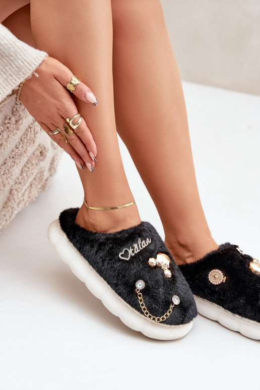 met bont Slippers Z Przypinkami zInart Ivelfedi met bont Slippers Z Przypinkami zInart Ivelfedi