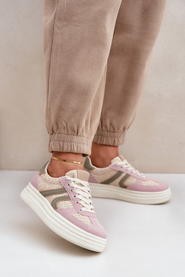 Sneakers model schoenen Dames Met Vlecht met platform Verschillende kleuren Lesida 2