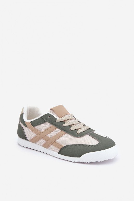 Laag Sneakers Vrijetijdsschoenen beige-groene kleur Eezore