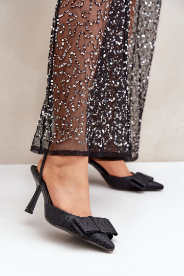 Glanzende hoge hakken met linten zInart Gredan