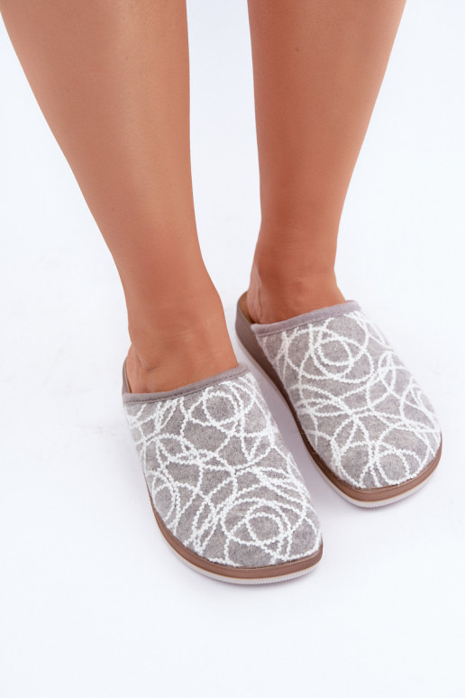 slippers met glans Dames Inblu CT000028 grijze kleur