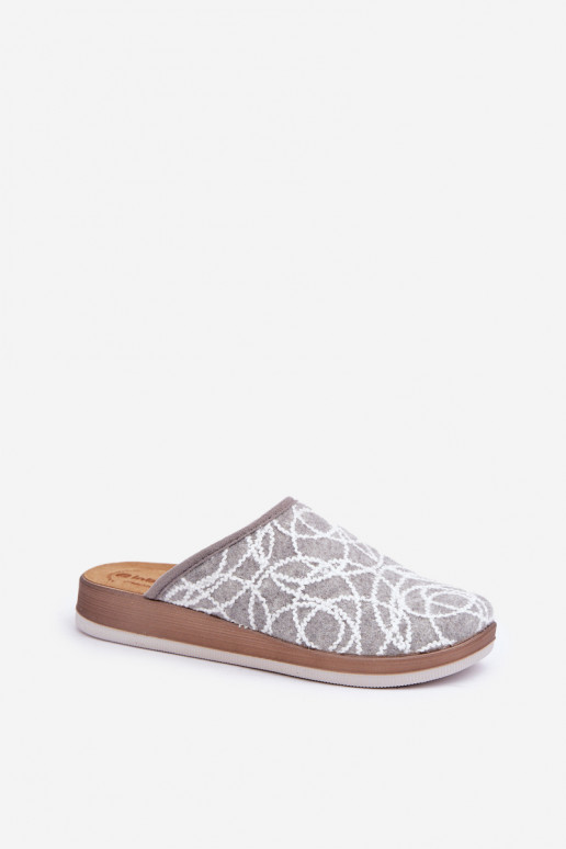 slippers met glans Dames Inblu CT000028 grijze kleur