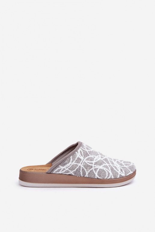 slippers met glans Dames Inblu CT000028 grijze kleur