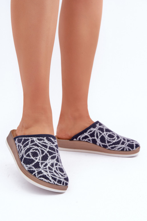 slippers met glans Dames Inblu CT000028 donkerblauwe kleur
