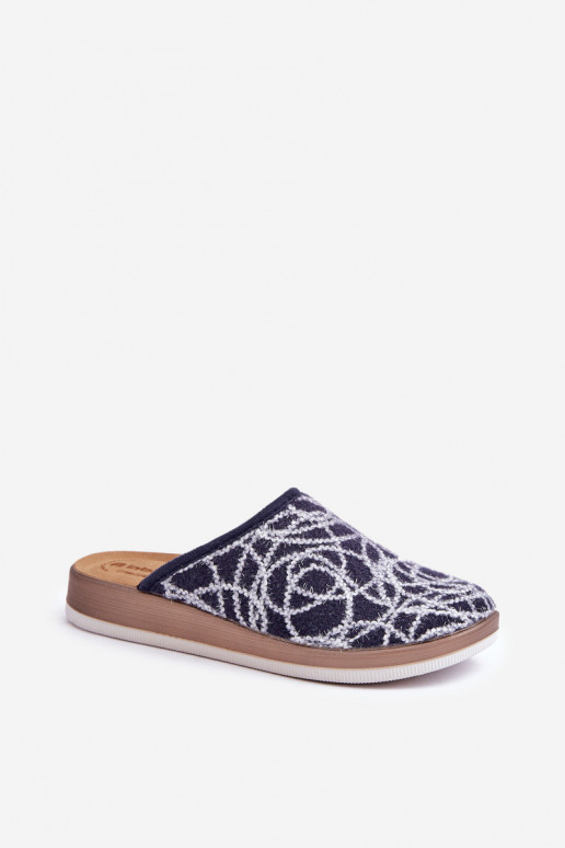 slippers met glans Dames Inblu CT000028 donkerblauwe kleur