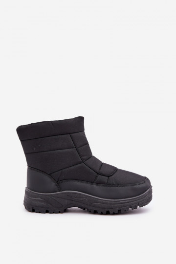sneeuwschoenen voor heren met voering en bont binnenkant zwarte kleur Linnora 2