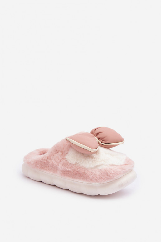 met bont Slippers met linten roze Grilis met bont Slippers met linten roze Grilis