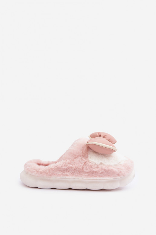 met bont Slippers met linten roze Grilis met bont Slippers met linten roze Grilis