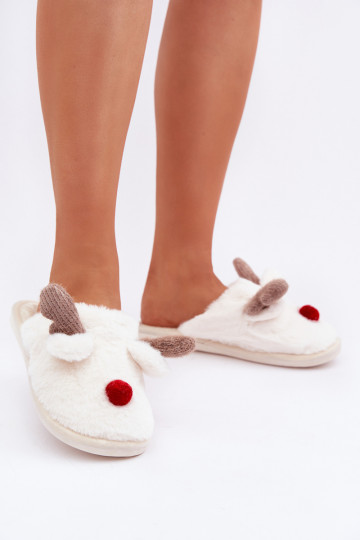 met bont Slippers Dames Met Thema Rendier Initte kleur Sennalith
