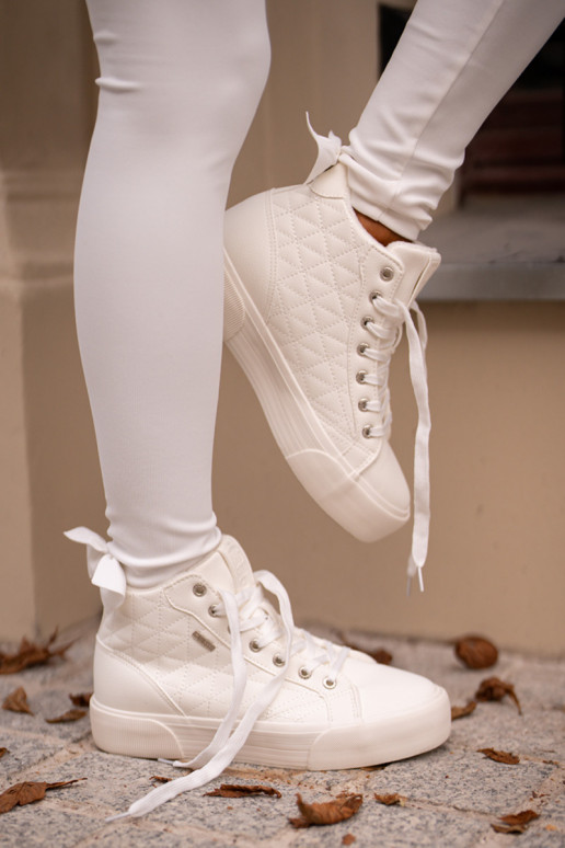 Gewatteerde sneakers Big Star in witte kleur