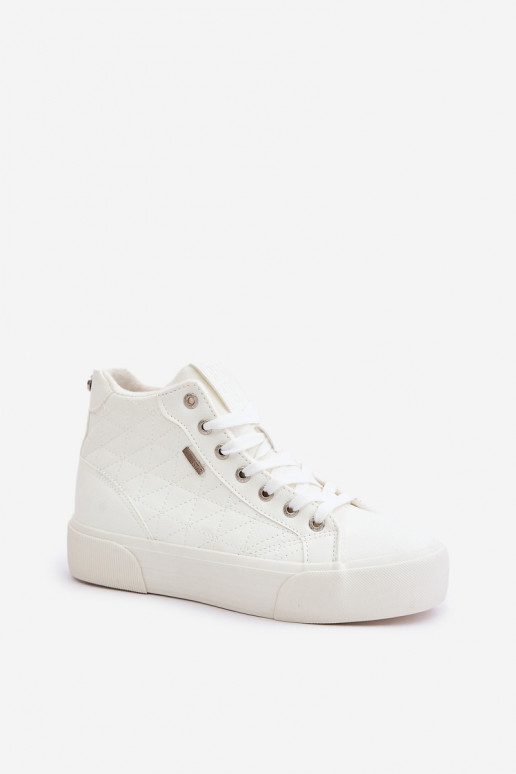 Gewatteerde sneakers Big Star in witte kleur