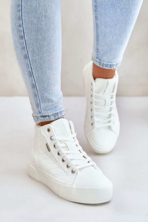 Gewatteerde sneakers Big Star in witte kleur