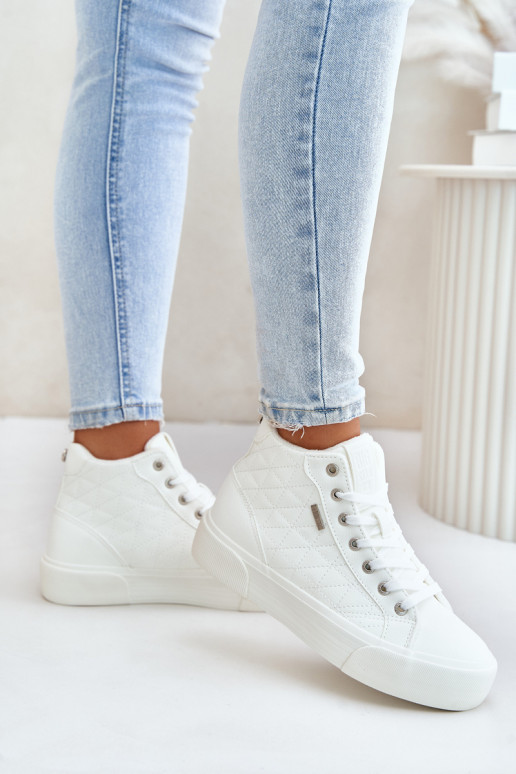 Gewatteerde sneakers Big Star in witte kleur