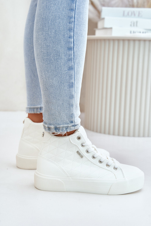 Gewatteerde sneakers Big Star in witte kleur