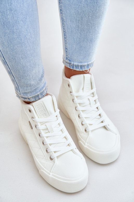 Gewatteerde sneakers Big Star in witte kleur