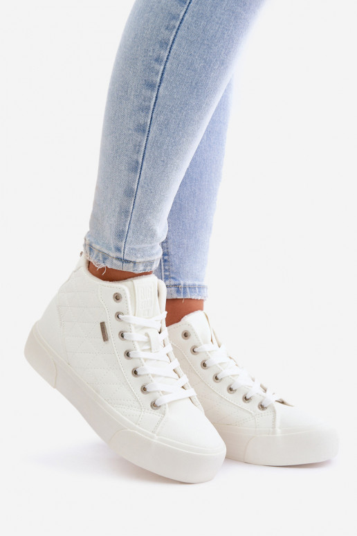Gewatteerde sneakers Big Star in witte kleur