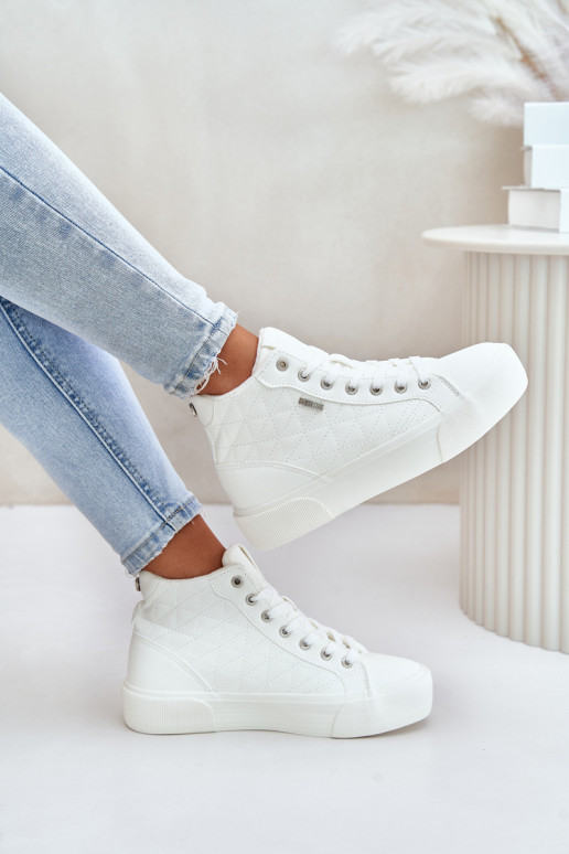 Gewatteerde sneakers Big Star in witte kleur