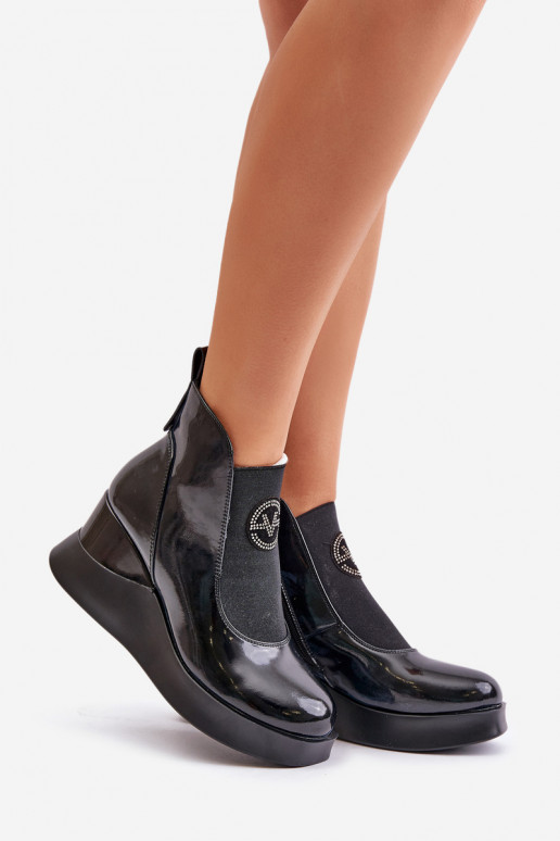 Leren laklaarzen met voering Vinceza...