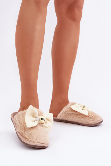 Slippers Dames met bont I Boog beige Olfedi 2