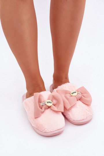 Slippers Dames met bont I Boog roze Olfedi