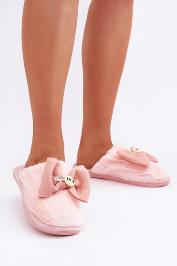 Dames slippers met bont I Lankas in roze kleur Olfedi 2