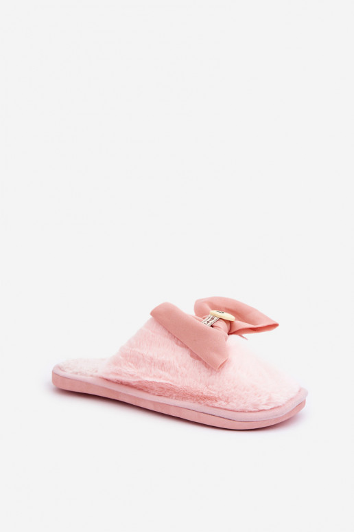 Dames slippers met bont I Lankas in roze kleur Olfedi