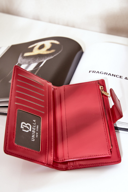 Dames portemonnee van ecoleer rood Kalinessa