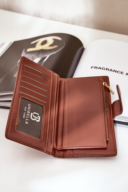 Dames portemonnee van ecoleer bruine kleur Kalinessa