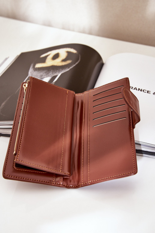 Dames portemonnee van ecoleer bruine kleur Kalinessa