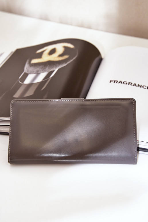 Dames portemonnee van ecoleer grijs Kalinessa Dames portemonnee van ecoleer grijs Kalinessa