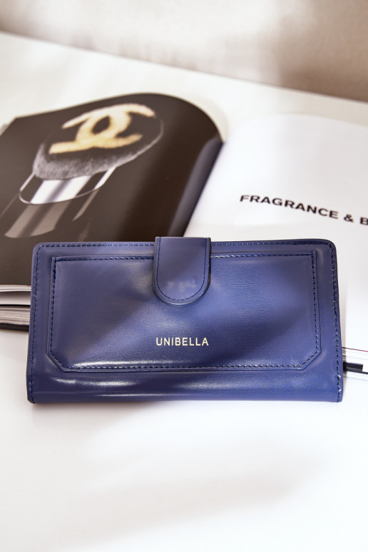 Dames portemonnee van ecoleer donkerblauIn Kalinessa