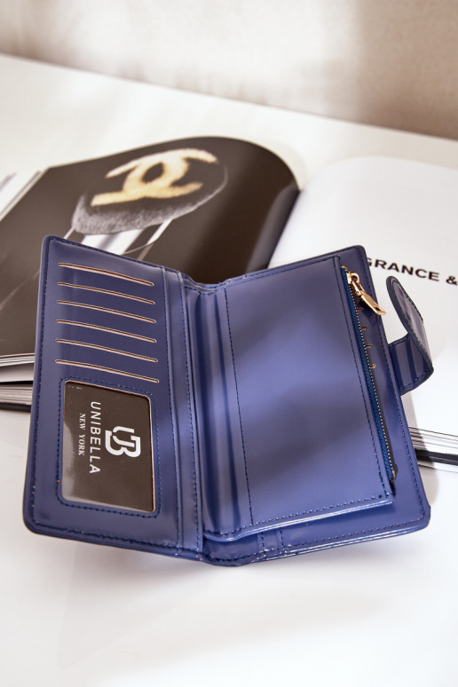 Dames portemonnee van ecoleer donkerblauIn Kalinessa